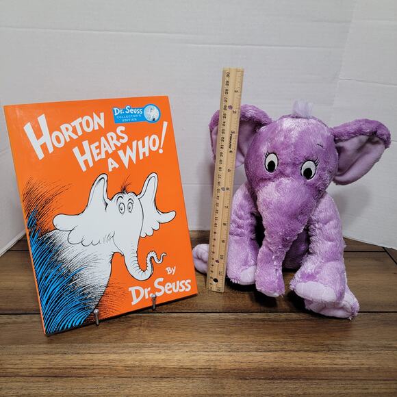 Set of 2 Dr. Seuss "Horton Hears A Who!" Book + Plush - Picture 4 of 4